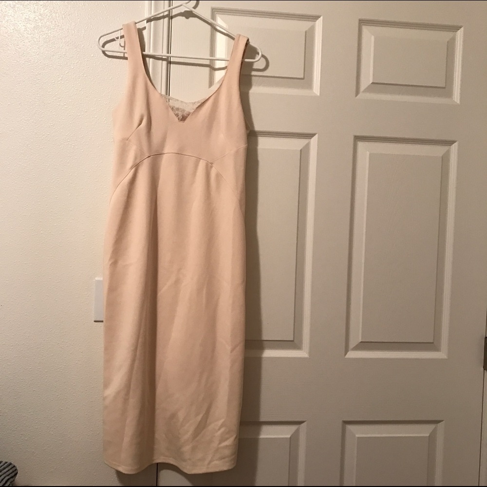 Beige ASOS maternity dress